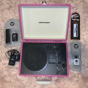 Crosley Record Player and Accessories